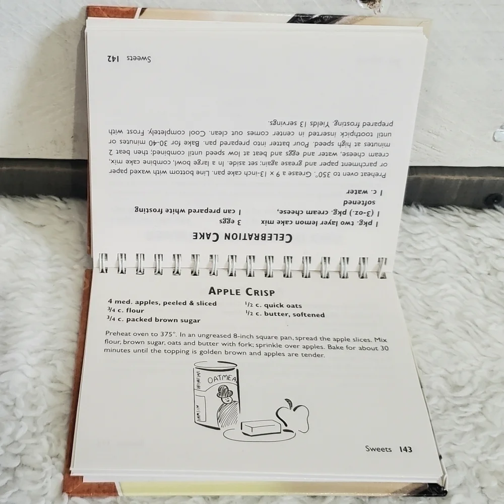 𝅺3 Mini Spiral Hardcover Recipe Cookbooks Casseroles Cookies Bars 5 Ingredients